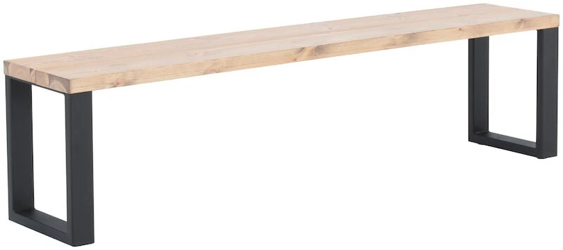 Veke Ruska Penkki 35x176 Cm Antiikkipetsattu Harjattu Ja Lakattu Mänty/musta Met 5 Veke Ruska Penkki 35x176 Cm Antiikkipetsattu Harjattu Ja Lakattu Mänty/musta Met - Image 5