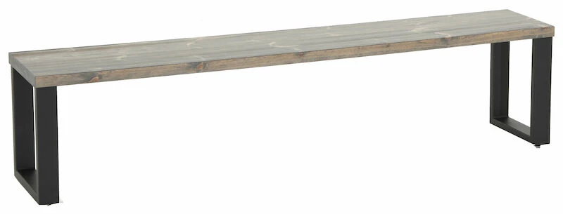 Veke Honka Penkki 195x35 Cm Metallijalalla Harmaa/musta 2 Veke Honka Penkki 195x35 Cm Metallijalalla Harmaa/musta - Image 2