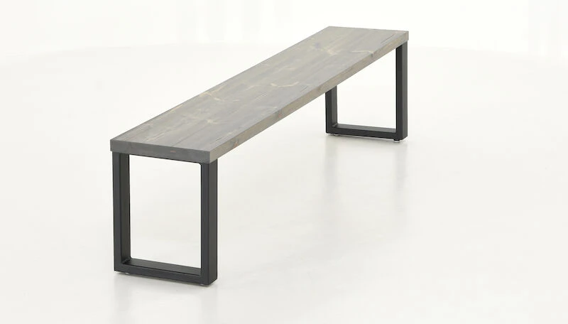 Veke Honka Penkki 195x35 Cm Metallijalalla Harmaa/musta 1 Veke Honka Penkki 195x35 Cm Metallijalalla Harmaa/musta