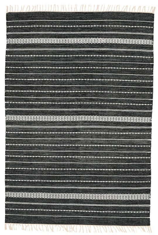 Veke Senja Puuvillamatto 80x200 Cm Musta 3 Veke Senja Puuvillamatto 80x200 Cm Musta - Image 3