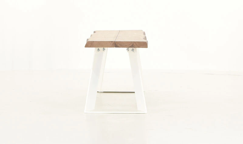 Veke Triangel Lankkupenkki 150x38 Antiikkipetsattu/valkoinen 5 Veke Triangel Lankkupenkki 150x38 Antiikkipetsattu/valkoinen - Image 5