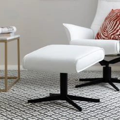 Veke Aava Rahi Valkoinen 7016 Nahka, Musta Elegance Jalka -4Living Store aava rahi valkoinen web 5