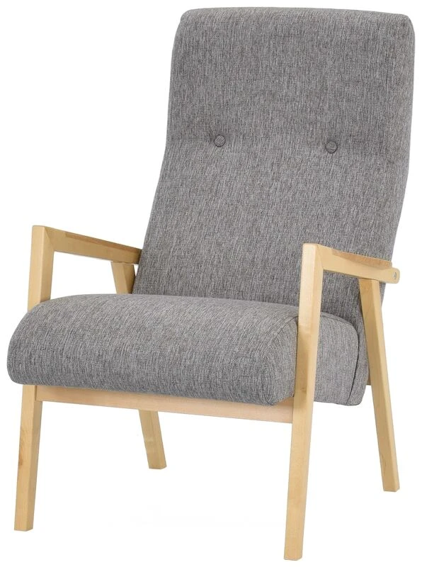 Summer Nojatuoli Vaaleanharmaa Rocco 570 Kangas Koivu/tammi Käsinojat 3 Summer Nojatuoli Vaaleanharmaa Rocco 570 Kangas Koivu/tammi Käsinojat - Image 3