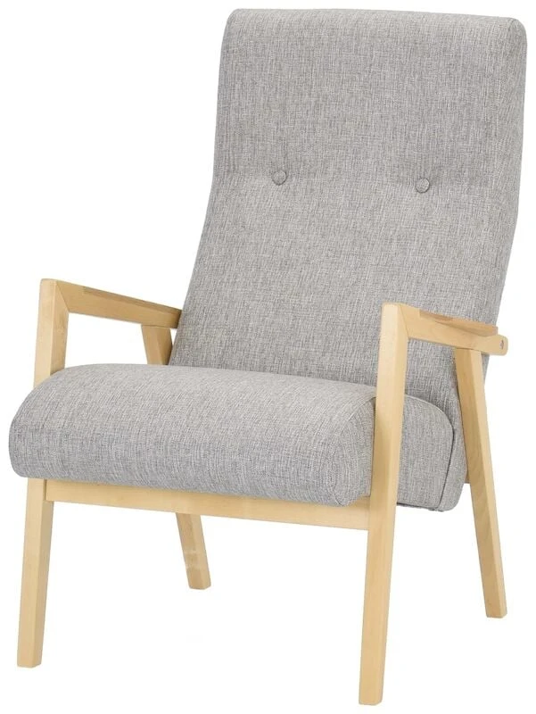 Summer Nojatuoli Vaaleanharmaa Rocco 570 Kangas Koivu/tammi Käsinojat 5 Summer Nojatuoli Vaaleanharmaa Rocco 570 Kangas Koivu/tammi Käsinojat - Image 5